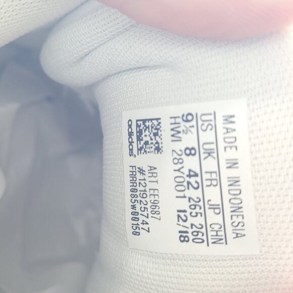 Adidas Grand Court White Yellow Stripe Superstar Casual EE9687 Womens size 9.5 - Picture 9 of 9